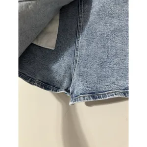 ASOS Urban Revivo Asymmetric Denim Wrap Shorts Light Blue EUC Size‎ S thumbnail 7