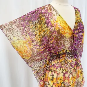 Steve Madden Womens XS/S‎ Cover Up Maxi Dress Kimono Sleeve Semi-Sheer Flowy thumbnail 3