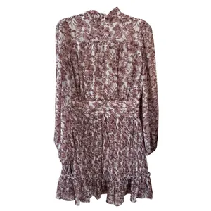 Ivy City Co. Pink Floral Brynley Ruffle High Neck Mini Dress Size Small thumbnail 4