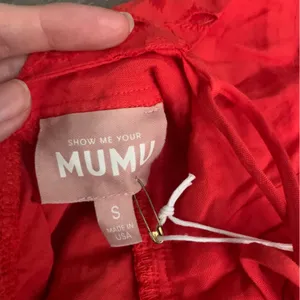 Show Me Your Mumu Out Of Town Mini Dress S Red Eyelet thumbnail 10