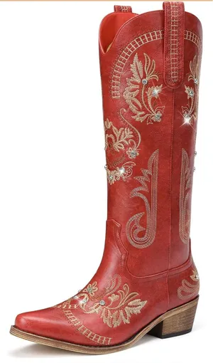 Amazon Red Cowboy Boots thumbnail 1
