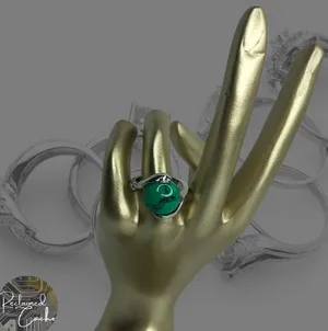 Turquoise Circle Ring thumbnail 1