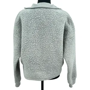 Backcountry Sherpa Fleece‎ Quarter Zip Pullover Sage Gray Medium Gorpcore Cozy thumbnail 4