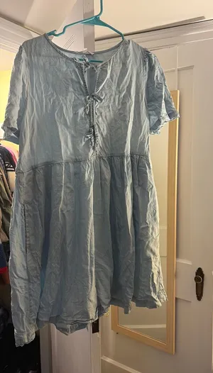 Jane and Delancey Faux Denim Dress thumbnail 2