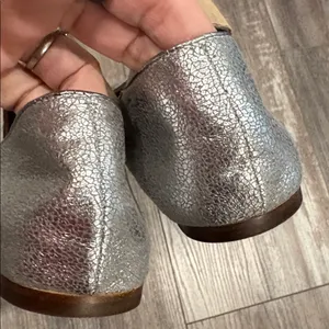 J Crew Metallic Silver Loafers size 7 thumbnail 5