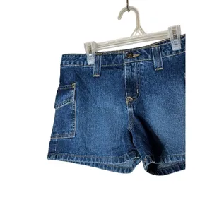 Vintage Y2K L.E.I‎ Low Rise Utility Jean Shorts Size 9 thumbnail 3