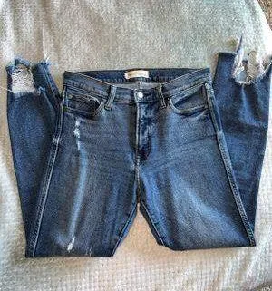 High Waisted Slim Straight Jeans thumbnail 2