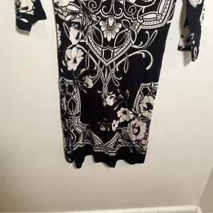 White House Black Market Women's Size Small Off Shoulder Mini Tunic Dress Black thumbnail 3