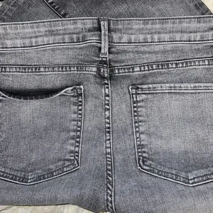 Fidelity Denim Juniper Crop Flare Stretch Jeans in Surfire Gray Raw Hem Size‎ 29 thumbnail 5