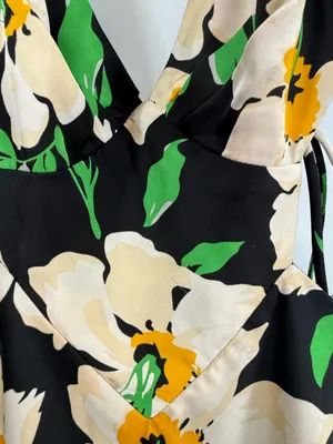 ASTR the label black floral midi dress‎ size small thumbnail 5