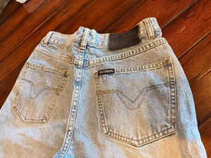 Vintage Harley-Davidson Snap Leg Jeans Women’s 31 Light Wash Y2K Motorcycle Denim Rare thumbnail 2