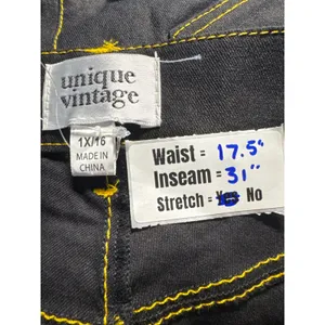 Unique Vintage Star Power‎ Flare Jeans Contrast Stitching 1X/16 thumbnail 2