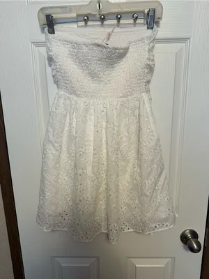 Hello Molly White Strapless Eyelet Mini Sundress thumbnail 6