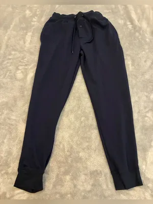 Women’s Fruit of the Loom Navy Jogger Pants with Drawstring Waist Size Small thumbnail 1