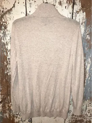Intermix Women's minimalist preppy sweater, size medium, Cozy Cashmere Wool thumbnail 5
