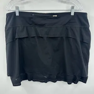 Athleta Women's Black Laser Run Skort Tennis w/ Shorts Size XL‎ thumbnail 2