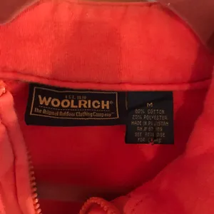 Woolrich AMAZING ORANGE/NAVY BLUE VINTAGE QUARTER ZIP SWEATSHIRT thumbnail 3