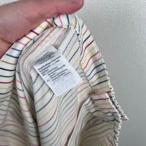 Madewell Womens Rainbow Stripe Wide Leg‎ Crop Pants White Multi Sz 27 thumbnail 9