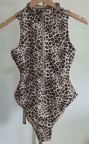 SKIMS Zip Up One Piece Swimsuit XS thumbnail 1