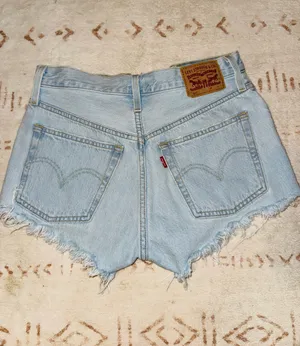 Levi’s 501 Light-Wash Distressed Denim Shorts thumbnail 3