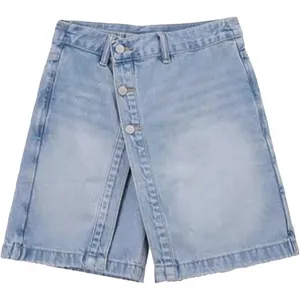 NWT ~ Women's Plus Size Denim Light Blue Jean Skort Mini Skirt Button Front ~ 2X thumbnail 2