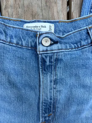 Abercrombie & Fitch The 90s Straight Ultra High Rise Jeans Size 33 16R thumbnail 3