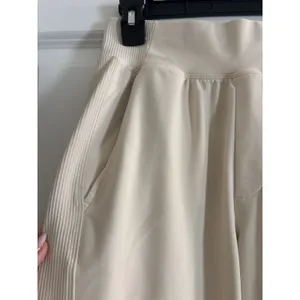 Old Navy Beige PowerSoft Go-Dry High Waisted Ribbed Panel Jogger Pants Small‎ thumbnail 5