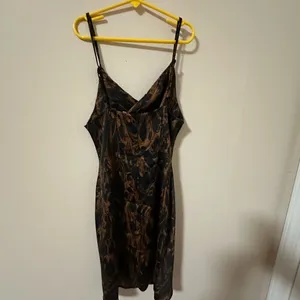 Urban Outfitters Black and Brown Swirl Design Fashionable Dress thumbnail 3