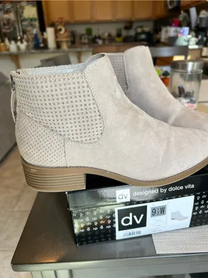 DV by Dolce Vita Light Beige Suede Chelsea Booties thumbnail 2