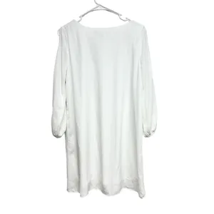 Lulus Women White Off Shoulder Shifting Dears Ivory Long Sleeve Dress Medium‎ thumbnail 4