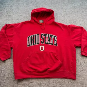 Ohio State Buckeyes Red Embroidered Hoodie Sweatshirt 2XL Womens J. America thumbnail 1