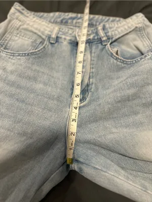 Light Wash Distressed Wide Leg Barrel Jeans Sz:M Indie Hipster Punk Grunge Y2K. thumbnail 5