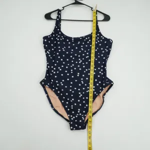 J.Crew One Piece Swimsuit‎ Large Black Star Print Scoop Neck Stretch thumbnail 6