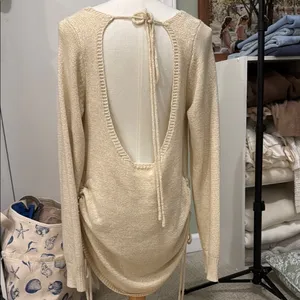 MABLE: Cream Knit Dress/Coverup thumbnail 8