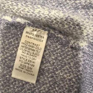 KORI Checkered Cardigan‎ Sweater Knit Button Up Cozy Blue White Small thumbnail 6
