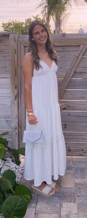 white maxi dress beachy Size M thumbnail 1