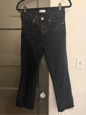Zara Cropped Flare Jeans thumbnail 2