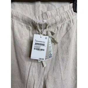 Barefoot Dreams Linen Blend Blouse & Pants Set size S NWT He Bisque thumbnail 4