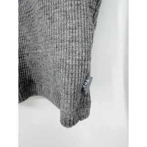 Tna Aritzia Thermal Crop Top XS Grey Excellent Mock Neck Long Sleeve Waffle thumbnail 3