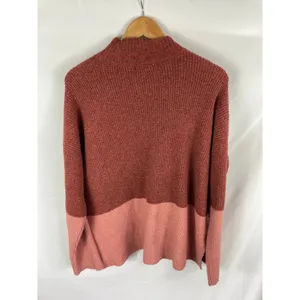 Olive + Oak Mock Neck Colorblock Two toned Tunic Sweater XL thumbnail 4