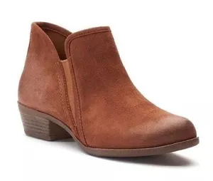 SO Meme Block Heel Ankle Boots Size 8 Chestnut Brown thumbnail 1