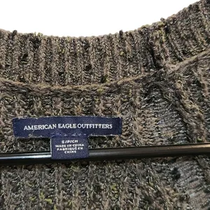 American Eagle Outfitters Dark Green Gray Knit Open Front Cardigan Sweater Small thumbnail 9