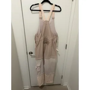 Outdoor Voices Cream RecTrek Hiking Overalls Zip Off Gorpcore Jumpsuit Size S thumbnail 5
