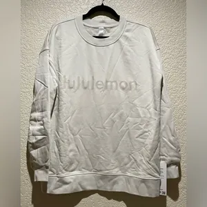 Lululemon NWT Perfectly Oversized Crewneck Sweatshirt Pullover Bone 6 graphic thumbnail 2