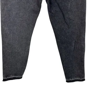 Pacsun SZ 30 Vintage Loose Crop Jeans Button-Fly Hi-Rise Seamed Leg Frayed Black thumbnail 6