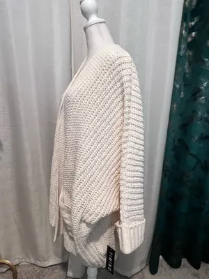 White Knitted Cardigan thumbnail 2