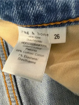 rag & bone Nina High-Rise Ankle Flare Jeans‎ Paeonia Raw Hem Size 26 thumbnail 11