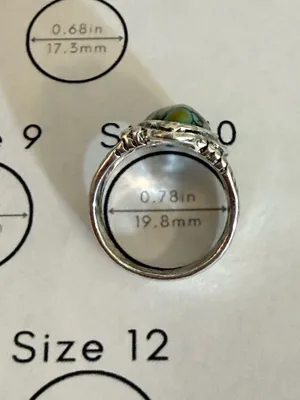 Silver Tone Ring Faux Turquoise No Size See Photos Southwestern Boho thumbnail 8