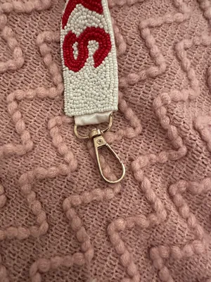 Beaded purse strap White thumbnail 4