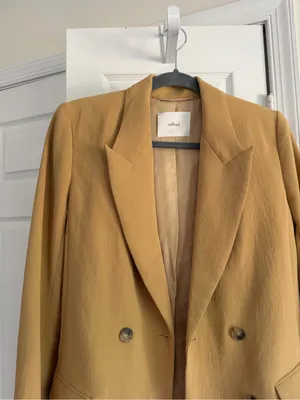 Wilfred Aritzia Camel Double Breasted Blazer Size 2 Tailored Neutral Jacket thumbnail 7
